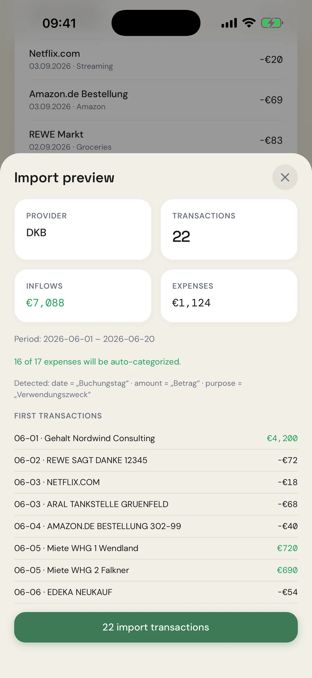 CSV import